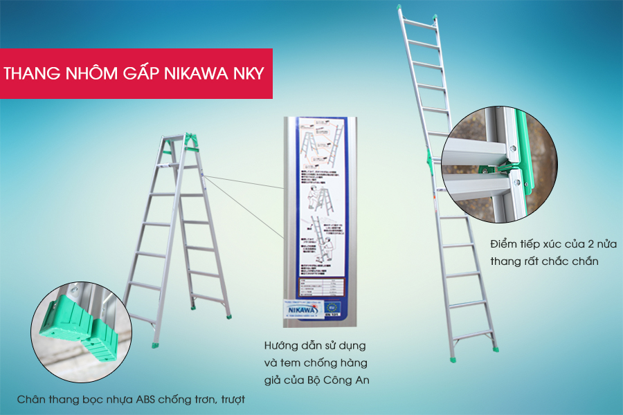Thang nhôm gấp Nikawa NKY-8C