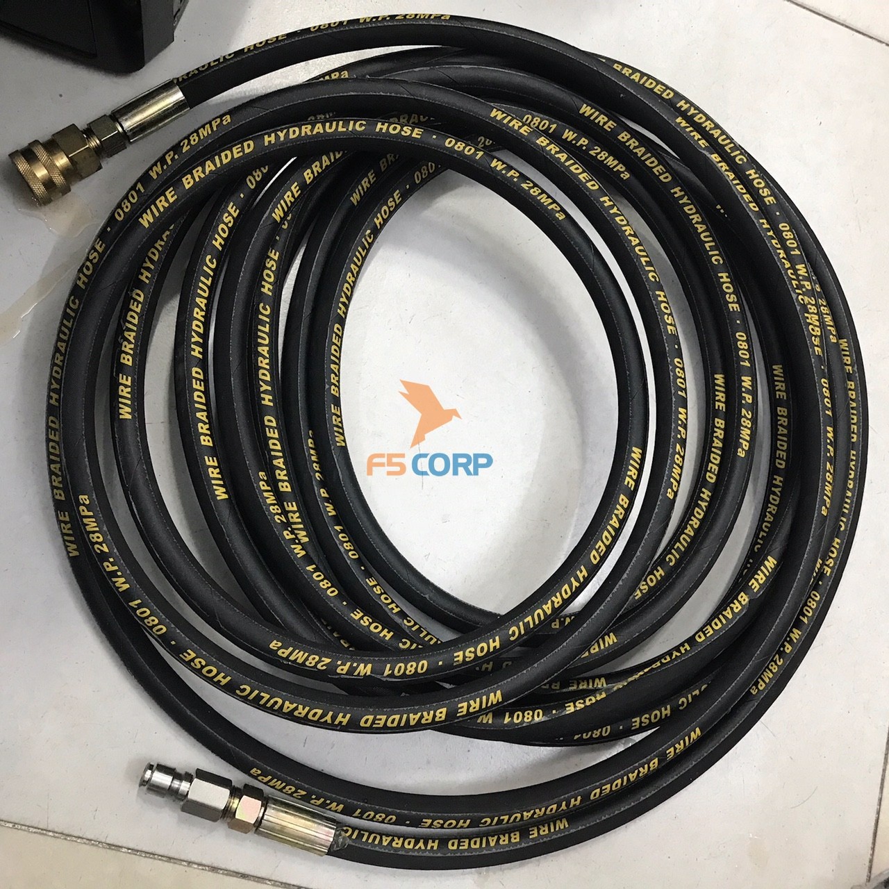 Dây áp lực máy Lutian 10 mét, 1 lớp kẽm