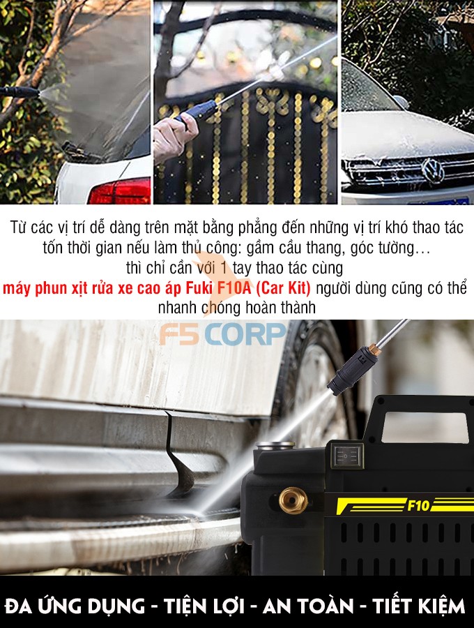Máy xịt rửa xe cao áp Fuki F10A Car Kit 2100W