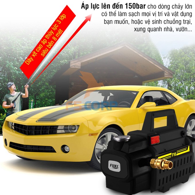 Máy xịt rửa xe cao áp Fuki F10A Car Kit 2100W