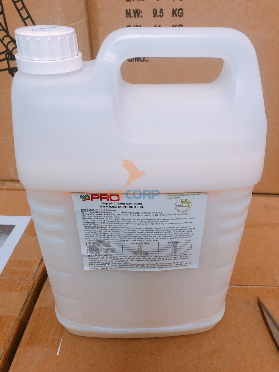 Sáp phủ bóng sàn hoàn thiện Goodmaid PRO Superior G0283 Made in Malaysia can 20L