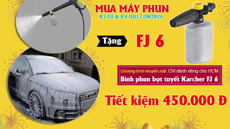 Khuyến mãi hấp dẫn bình phun tạo bọt Karcher FJ 6 450 ngàn