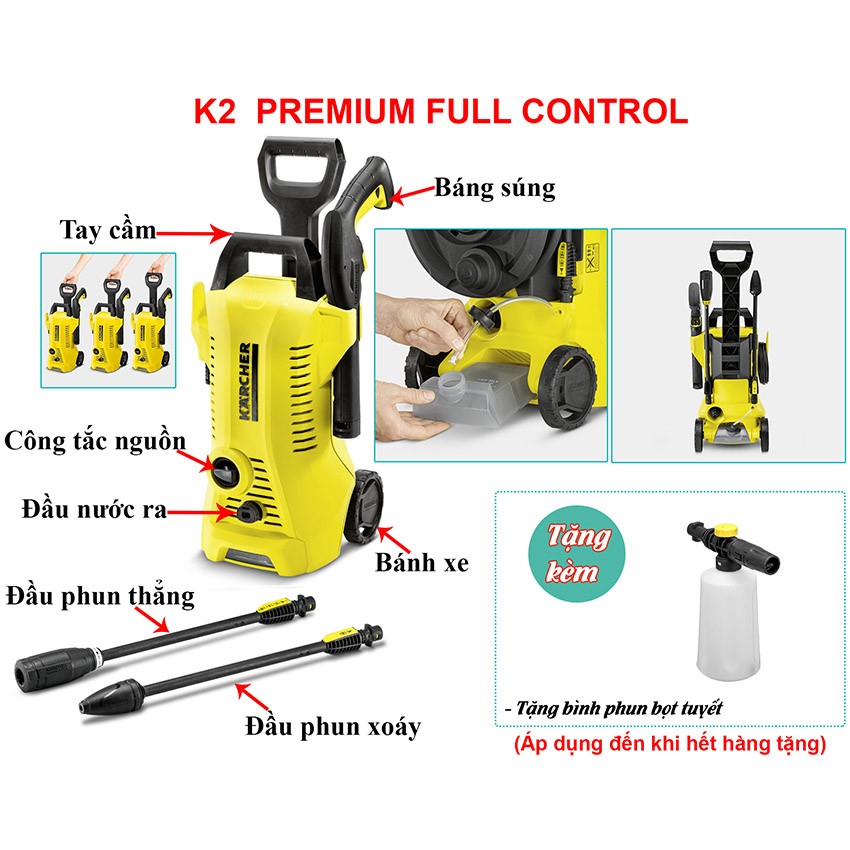 Máy phun xịt áp lực Karcher K2 Premium Full Control *EU (1.673-420.0)