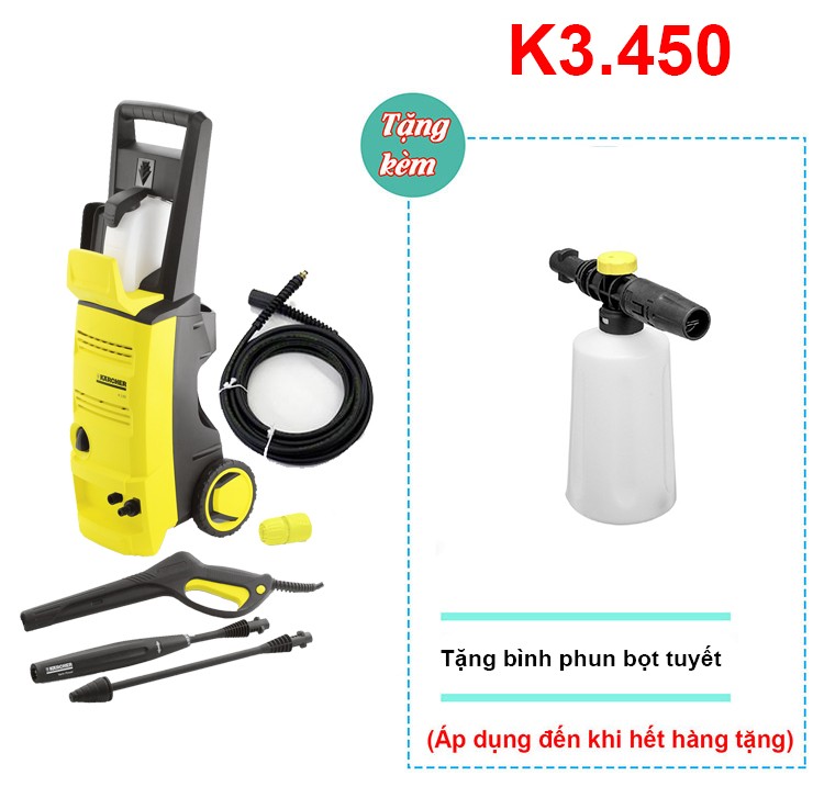 Máy phun rửa cao áp Karcher K3.450 *KAP (1.601-756.0)