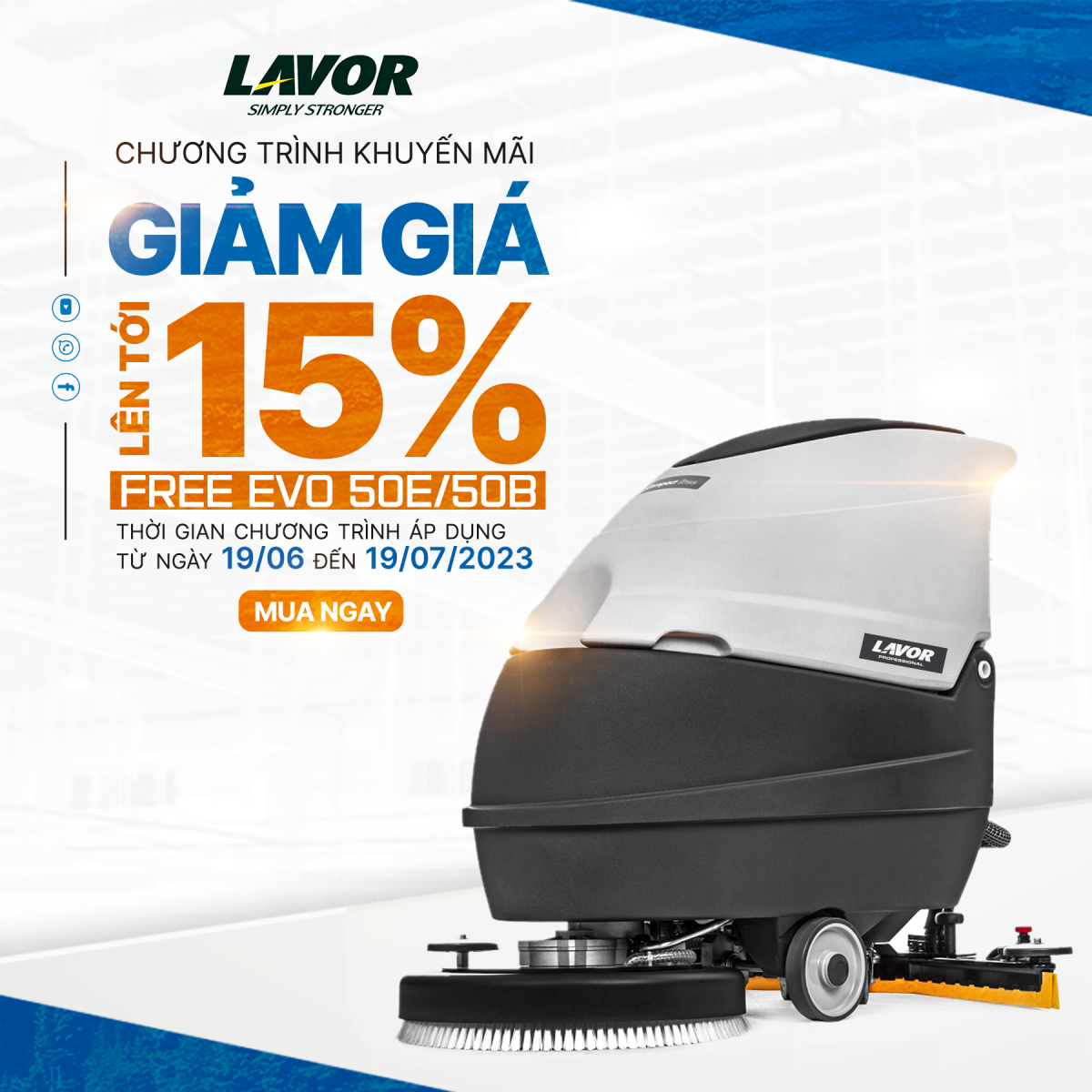 Một số lưu ý khi sử dụng máy lau nhà xưởng ( Máy chà sàn liên hợp )