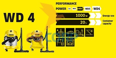 Máy hút bụi nước Karcher WD 4 Premium (1.348-150.0)
