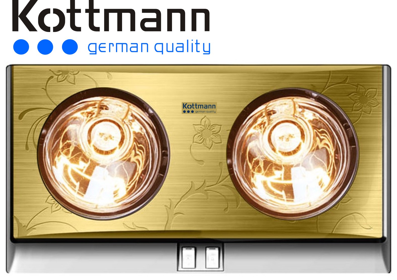Đèn sưởi Kottmann 2 bóng K2B (H/G/S)