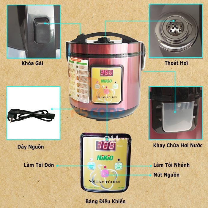 Máy làm tỏi đen gia đình Nhật Bản Nikio NK-688