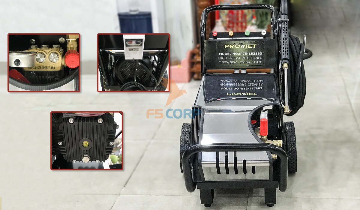 Máy phun xịt rửa xe áp lực cao Projet P75-1525B3 - 7.5kw