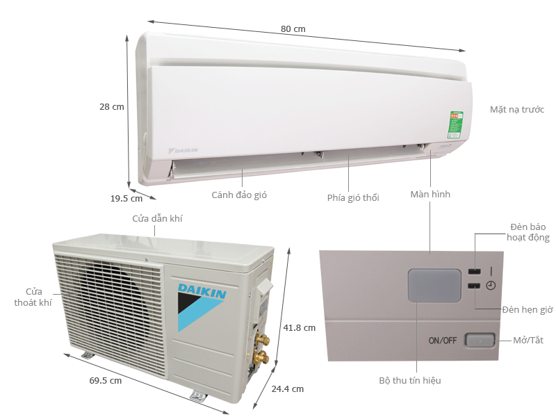 Điều hòa  Daikin 1 chiều FTNE25MV1V/RNE25MV1V