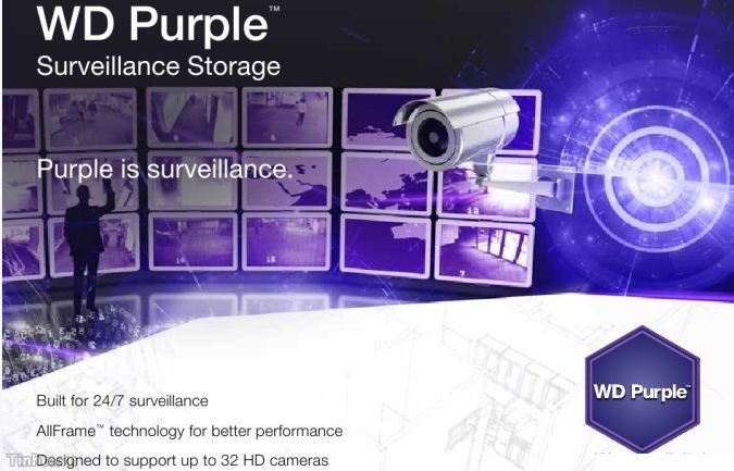 Ổ cứng ghi hình camera Western Purple 2TB WD20PURX