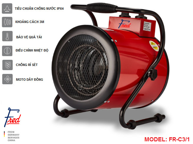 MÁY SẤY GIÓ NÓNG FRED FR-C3/1