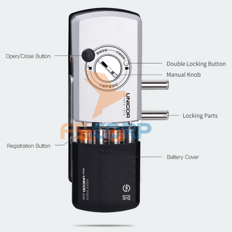 Khóa cửa kính Unicor UN 325S-GL-CL
