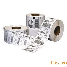 Giấy in tem/nhãn mã vạch 110mm x 50m ( tem siêu thị phổ thông khổ tem 35x22)