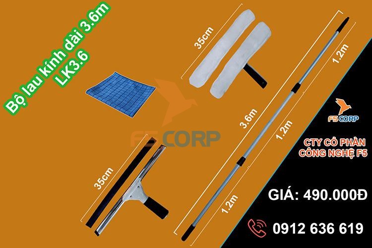 BỘ DỤNG CỤ LAU KÍNH CÔNG NGHIỆP SMART ECO 6 MÓN LK3.6