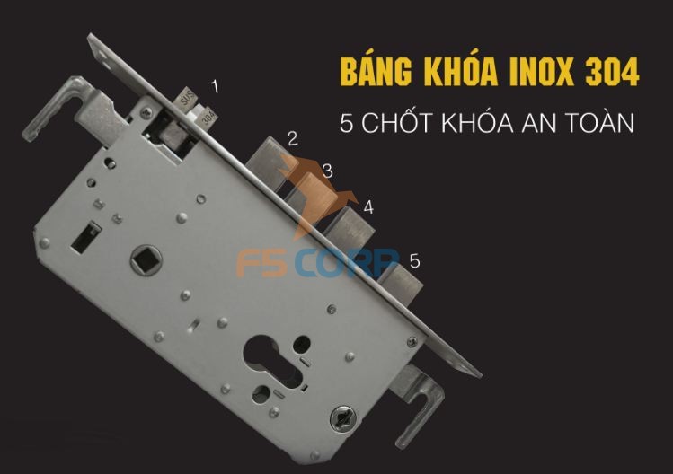 Khóa cửa vân tay cao cấp 5ASYSTEMS TS 6000
