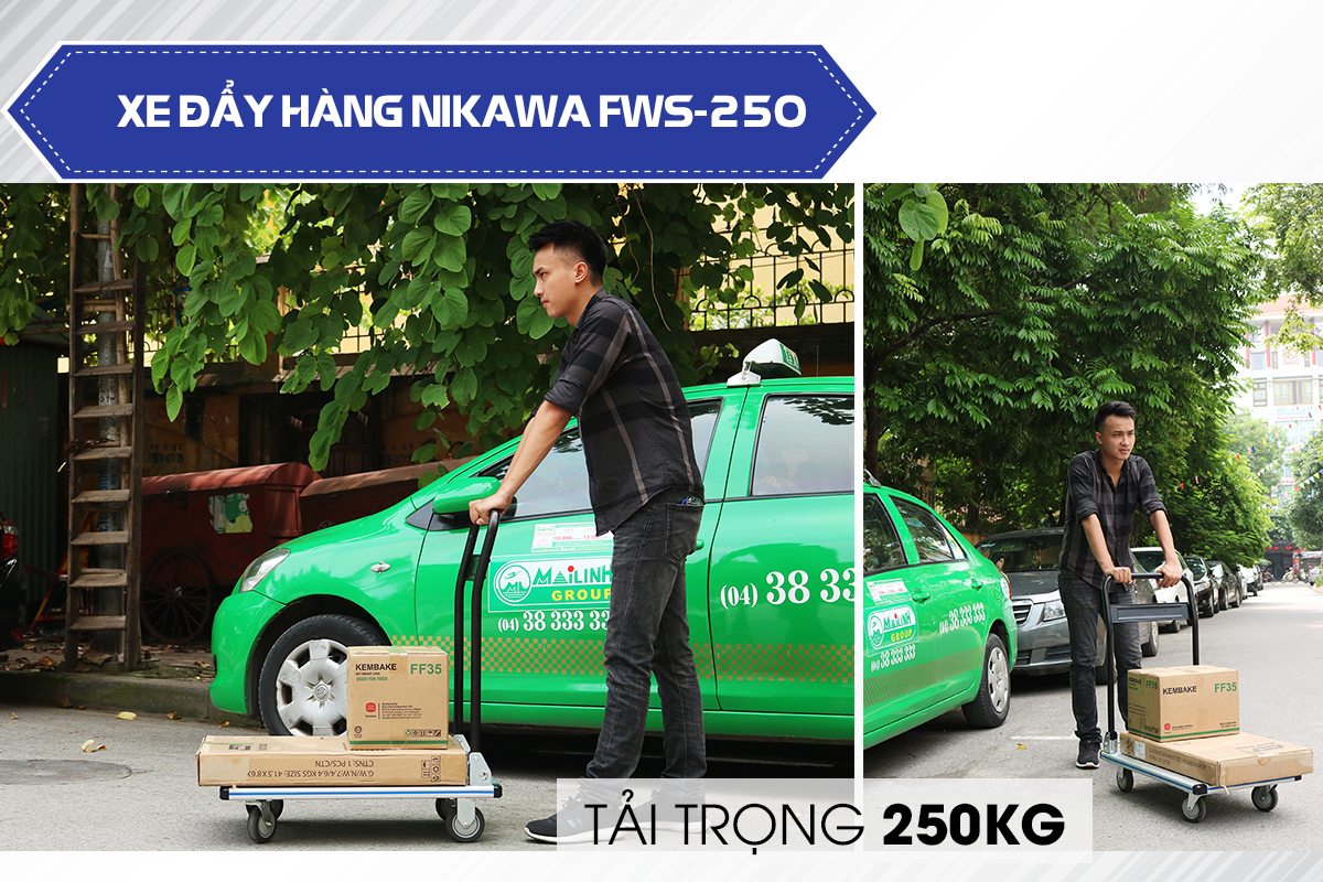 Xe đẩy hàng nhôm Nikawa FWS-250