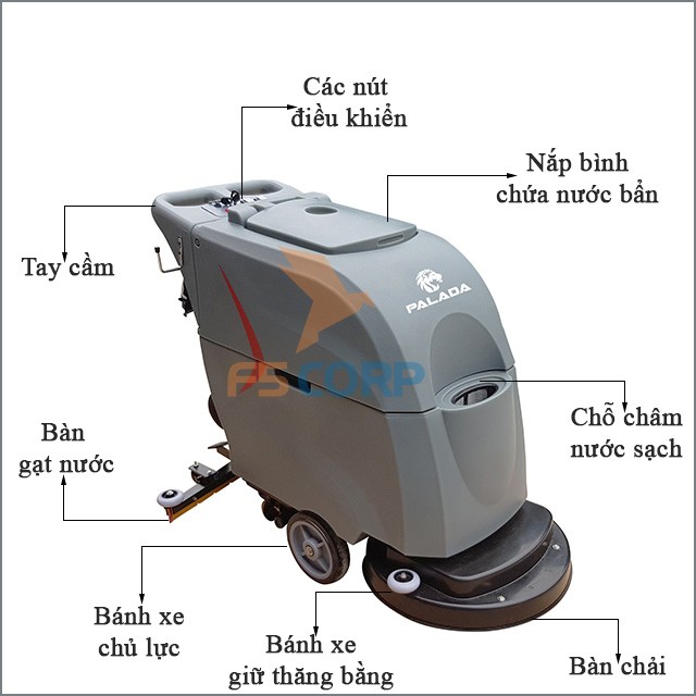 Máy chà sàn liên hợp Palada PD-70C