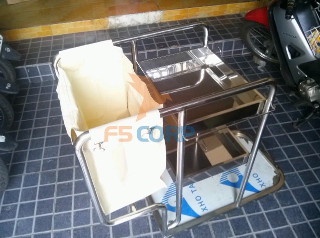 Xe làm vệ sinh phòng buồng inox 3 tầng F20