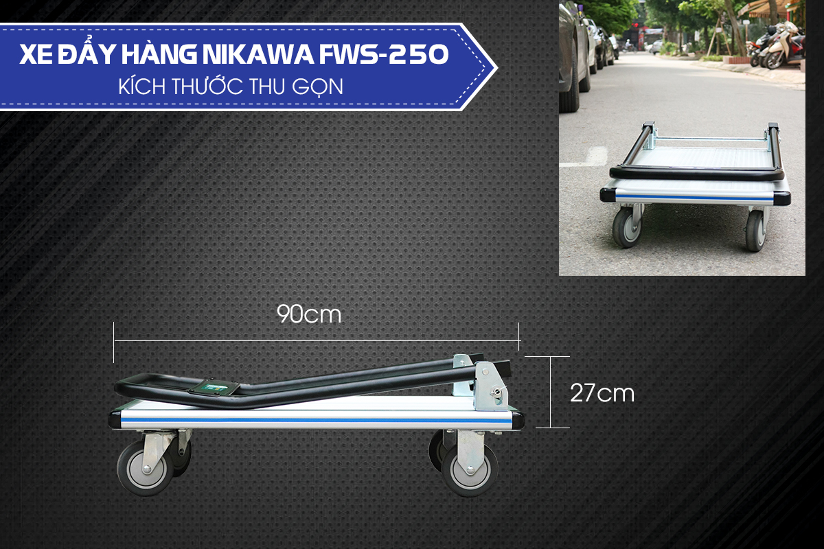 Xe đẩy hàng nhôm Nikawa FWS-250