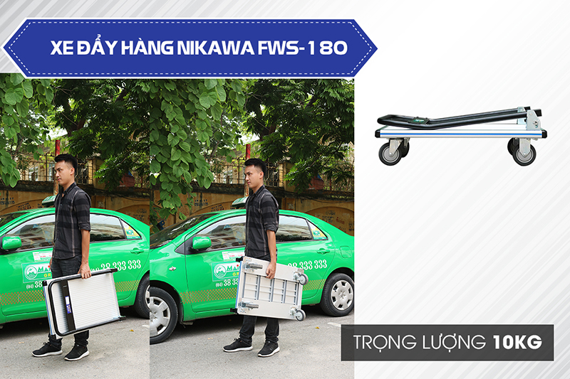 Xe đẩy hàng nhôm Nikawa FWS-180