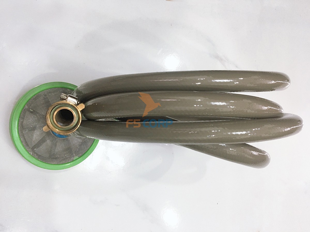 Dây cấp nước 2.5m có lọc dùng cho máy phun áp lực Lutian, Projet, Tiger, Promac,...