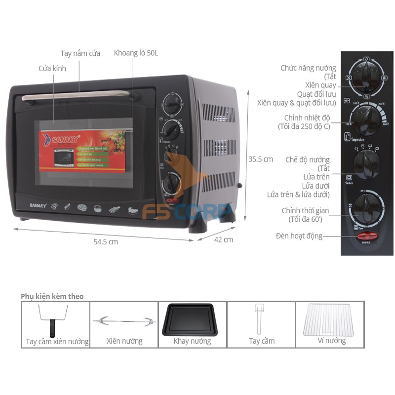 Lò nướng Sanaky 509 S