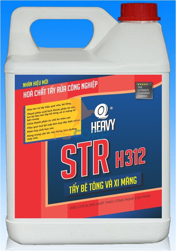 Hóa chất tẩy bóc bê tông và xi măng-Bề mặt nhôm kẽm gạch men STR H-312