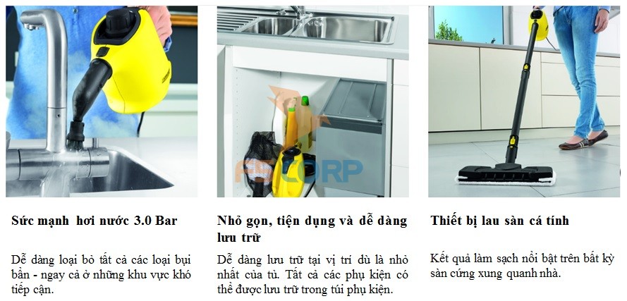 Máy làm sạch bằng hơi nước Karcher SC1 Premium