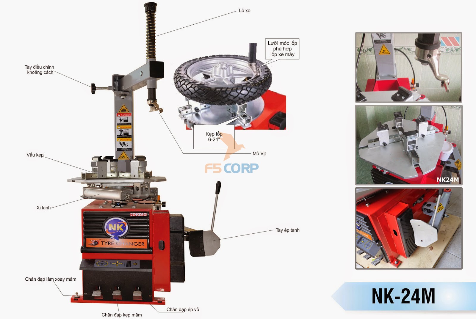 Máy tháo vỏ chuyên dùng xe tay ga NK24M