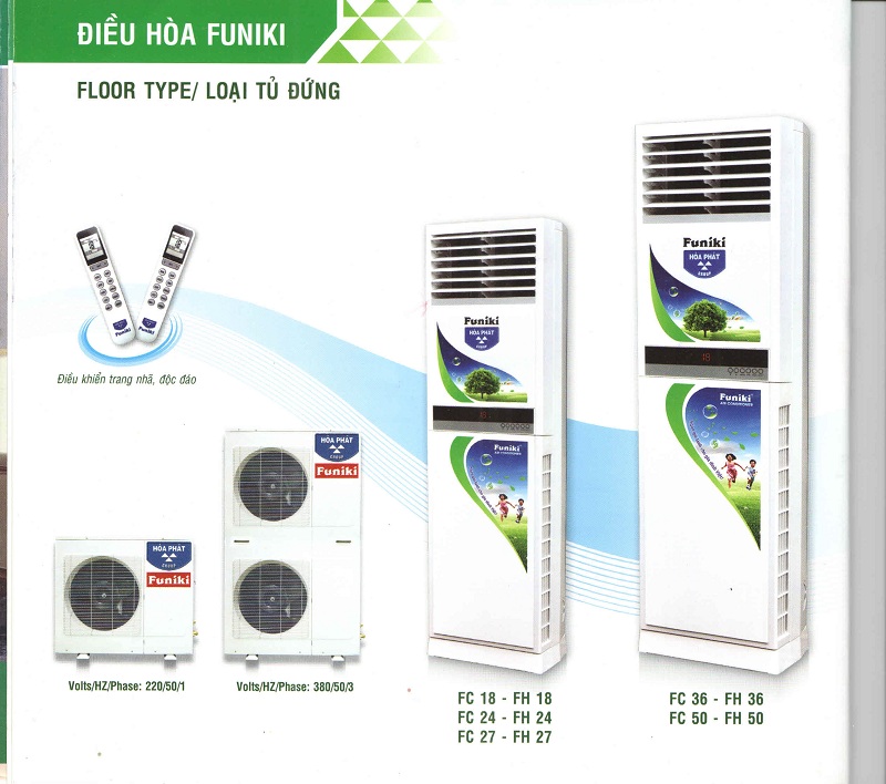 Điều hòa Funiki FH50 Tủ đứng 2 chiều 50.000BTU