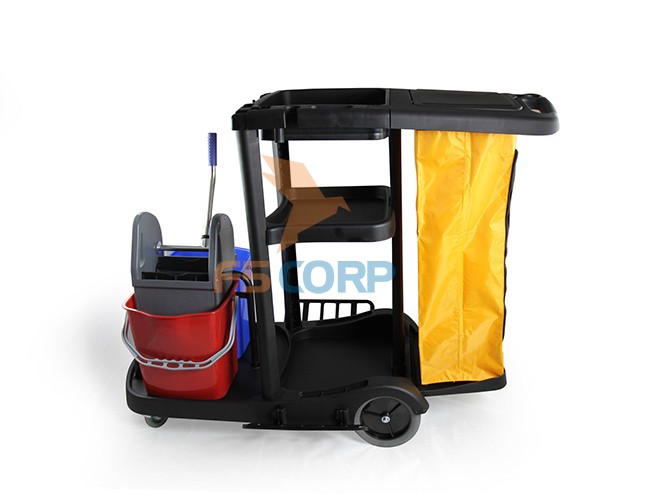 Xe đẩy làm phòng màu đen Smart Eco