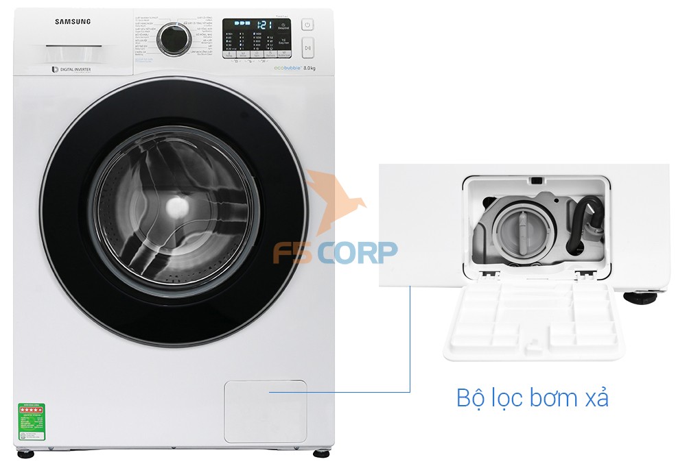Máy giặt Samsung Inverter 8 kg WW80J54E0BW/SV