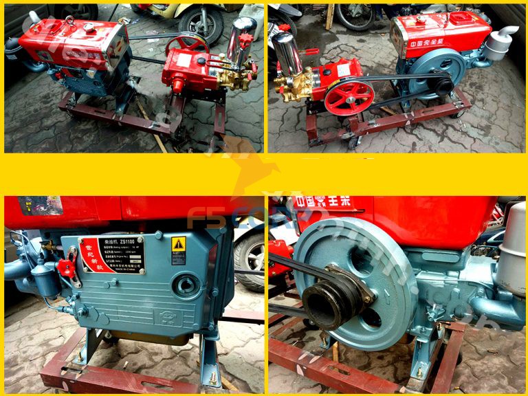 Máy rửa xe dây đai dầu nổ Diesel HL120/7,5KW