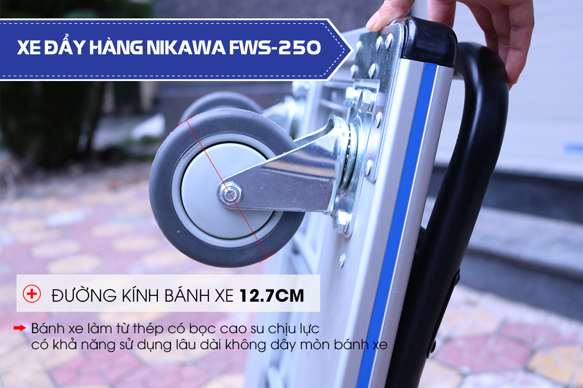 Xe đẩy hàng nhôm Nikawa FWS-250