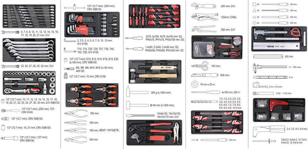 Tủ đựng đồ nghề sửa chữa cao cấp 7 ngăn YATO YT-55291