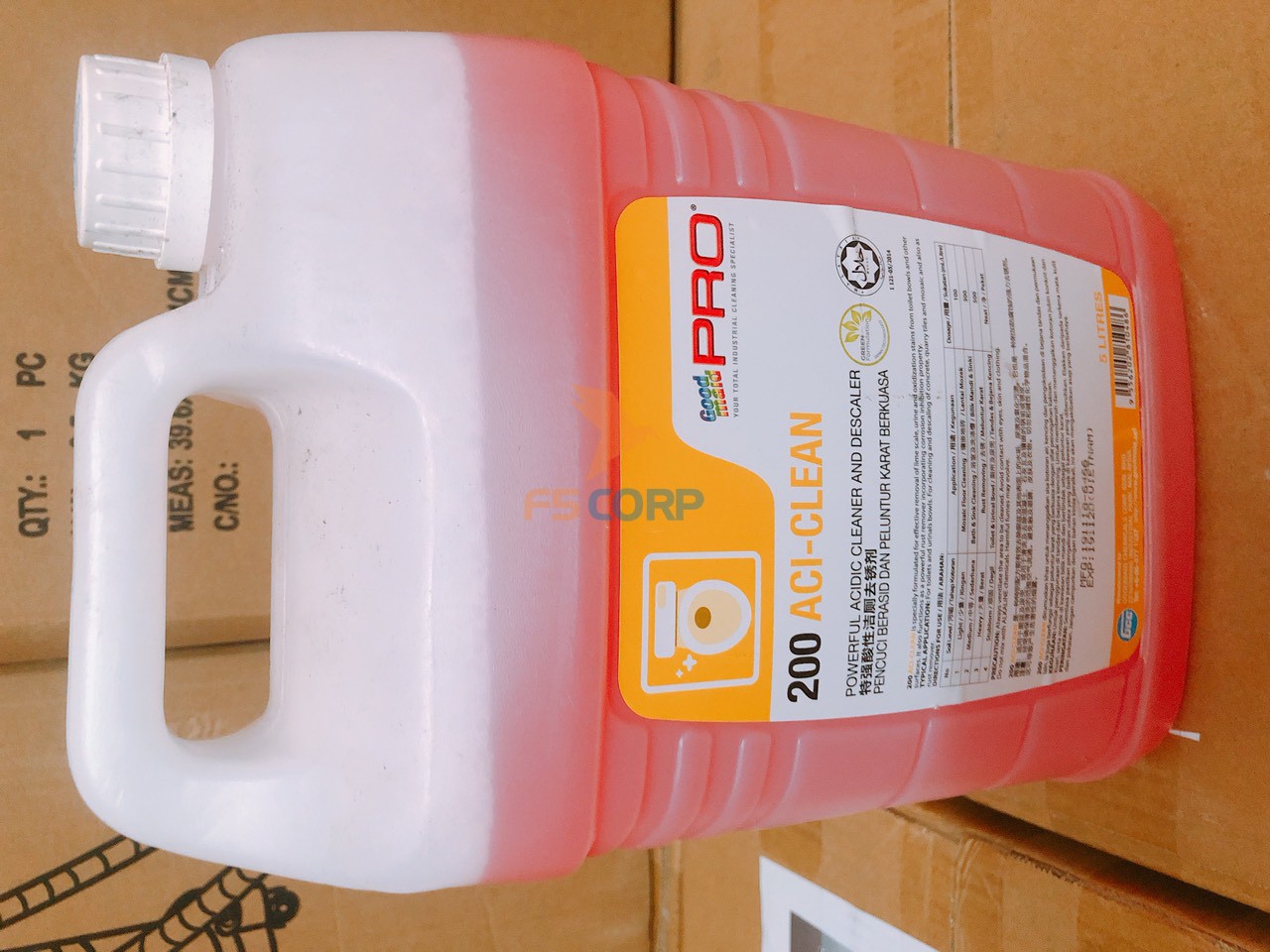 Dung dịch tẩy đa năng tẩy vết bẩn cứng đầu, vết rỉ sét(gốc acid) GMP G200 Aci Clean 20L