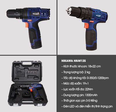 Máy khoan không dây Nikawa NK-M12S