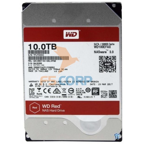 WD WD100EFAX RED HDD 10TB lưu trữ cho NAS