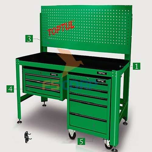 Bàn nguội chuyên dùng có Giá treo không đồ nghề Toptul TAAA1607 + TAAH1606
