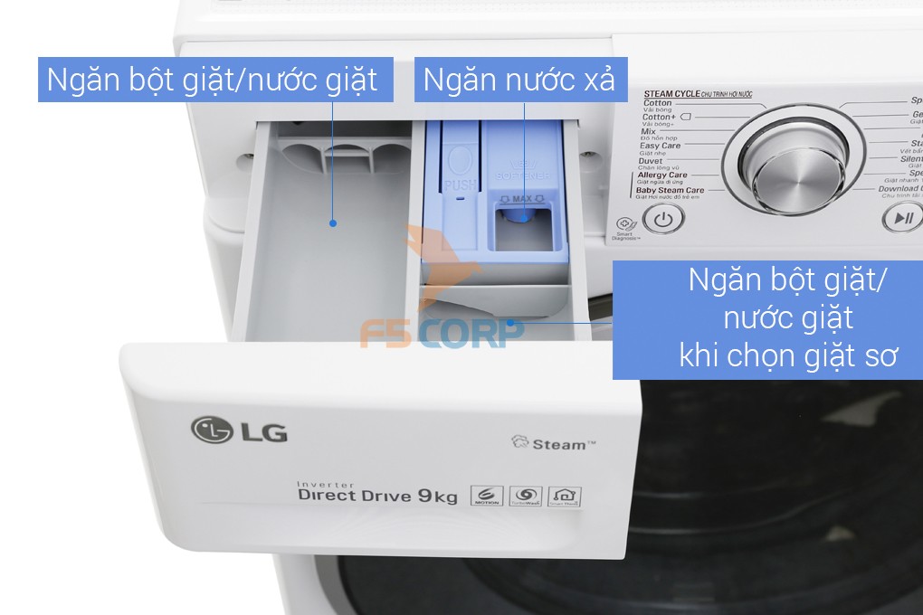 Máy giặt LG Inverter 9 kg FC1409S3W