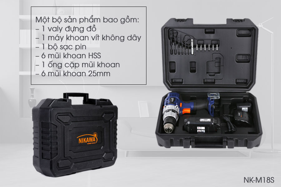 Máy khoan không dây Nikawa NK-M18S