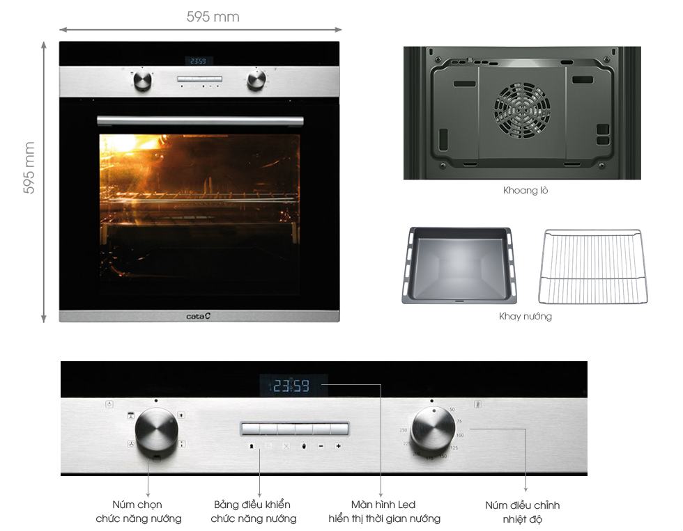 Lò nướng Cata CD 760 AS BK