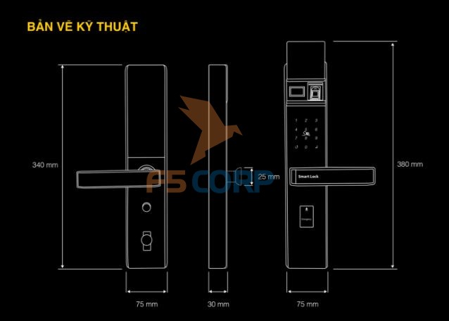 Khóa cửa vân tay cao cấp 5ASYSTEMS TS 5000