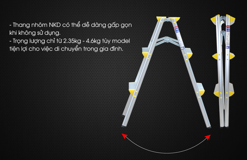 Thang nhôm gấp chữ A Nikawa  NKD-06