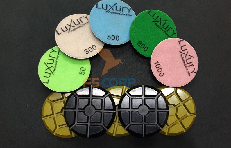 Bộ 6 Đĩa mài - phíp mài đánh bóng sàn đá sàn bê tông LXR 10M