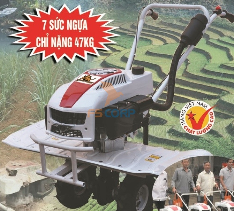 Máy xới đất trâu vàng