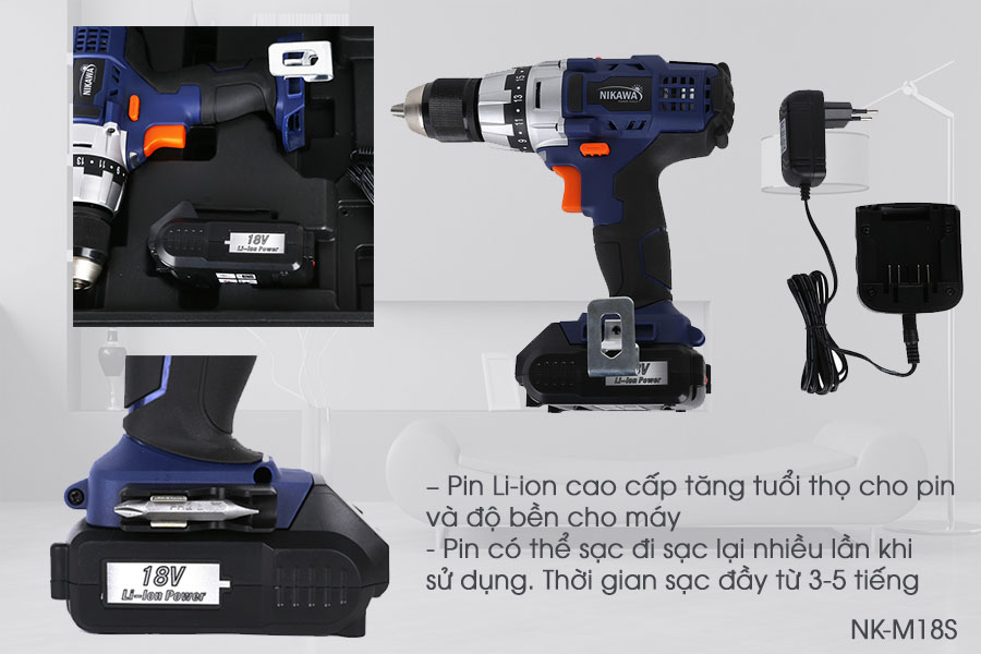 Máy khoan không dây Nikawa NK-M18S