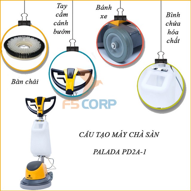 Máy chà sàn giặt thảm Palada PD2A-1