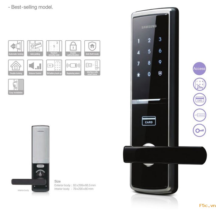 Khóa điện tử Samsung SHS-H625FMK/EN